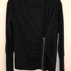Jcrew black zippered cardigan